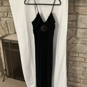 Enfocus Studio Black Maxi Dress with Embellished Detail